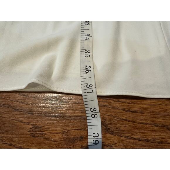 Halston Heritage Women’s Flowy Asymmetric Drape Dress Ivory Sz 12 NWT Chic - Picture 10 of 10